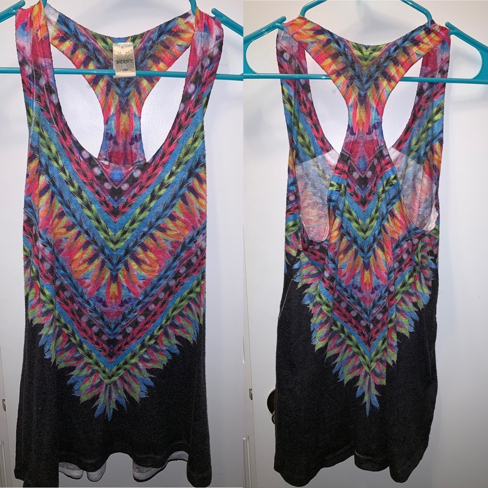 Racerback feather tank